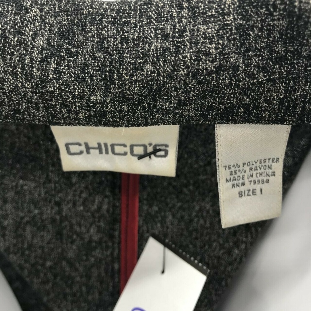 Chicos Conventional Full Triple Button Blazer Sz 8 - image 3